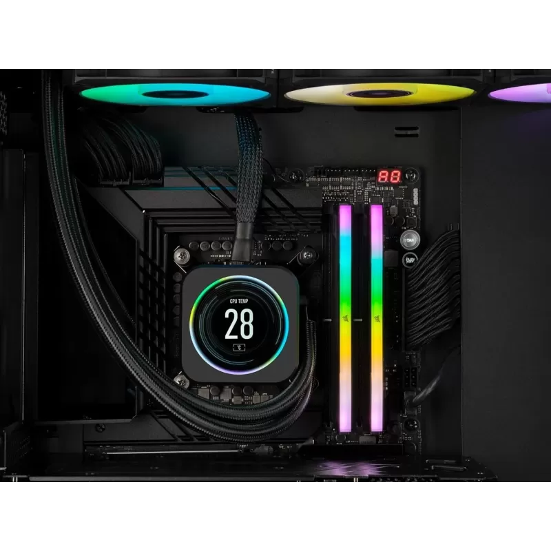 Desktop Memory DRAM Corsair VENGEANCE RGB CMH32GX5M2X7200C34 KIT 32GB (2x16GB) DDR5 DIMM 7200MHz CL34 Color:black