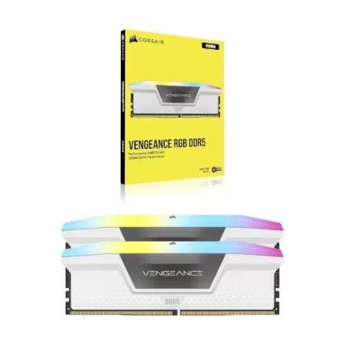Desktop Memory DRAM Corsair Vengeance CMH32GX5M2B6400Z36W KIT 32GB (2x16GB) DDR5 DIMM 6400MHz CL36 1.1V Color:white