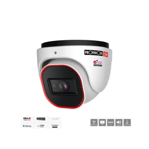 מצלמת כיפה Provison IP 5MP DOME DI-350IPSN-28 MVF V4 DI-350IPSN-MVF-V4 צבע לבן