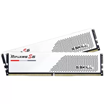 Оперативная память DRAM G.Skill Ripjaws S5 6000J3238F16GX2-RS5W KIT 32GB (2x16GB) DDR5 DIMM 6000MHz CL32 Intel XMP 3.0 1.35V Цвет:белый