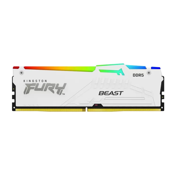 זיכרון לנייח DRAM Kingston Beast RGB DDR5 DIMM 16GB 6000MT/s CL30 EXPO לבן KF560C30BWEA-16 16GB DDR5 DIMM 6000MHz