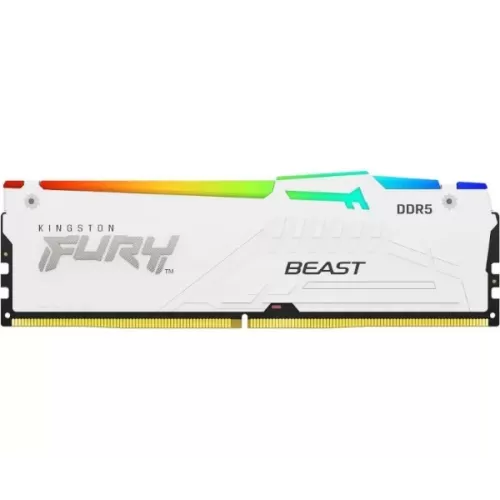 זיכרון לנייח DRAM Kingston Beast RGB DDR5 DIMM 16GB 6000MT/s CL30 EXPO לבן KF560C30BWEA-16 16GB DDR5 DIMM 6000MHz