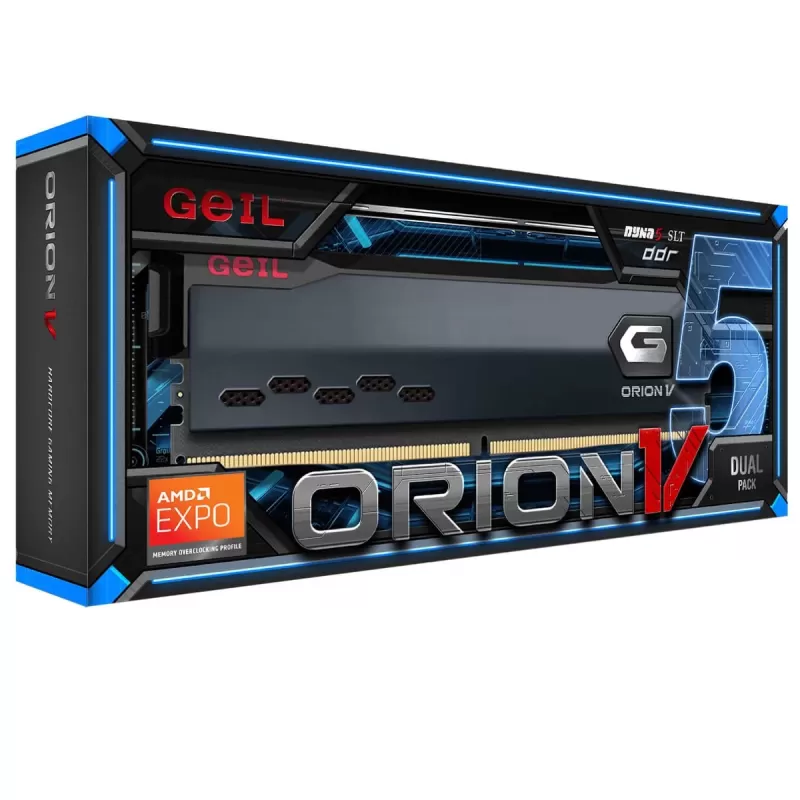 זיכרון לנייח DRAM GEIL DDR5 16GB 5600 CL38 ORION V AMD Edition GAVG516GB5600C38ASC 16GB DDR5 DIMM 5600MHz
