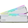 זיכרון לנייח DRAM Klevv DDR5 32GB (2x16GB) 6000 CL30 CRAS V RGB White KD5AGUA80-60A300J KIT 32GB (2x16GB) DDR5 6000MHz CL30 צבע לבן
