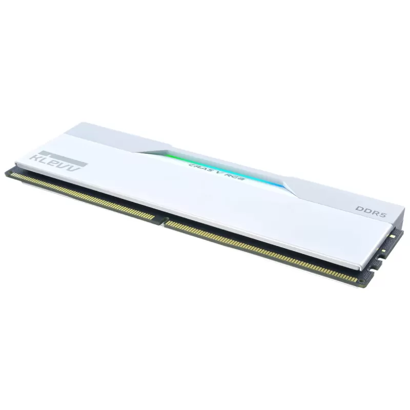 זיכרון לנייח DRAM Klevv DDR5 32GB (2x16GB) 6000 CL30 CRAS V RGB White KD5AGUA80-60A300J KIT 32GB (2x16GB) DDR5 6000MHz CL30 צבע לבן