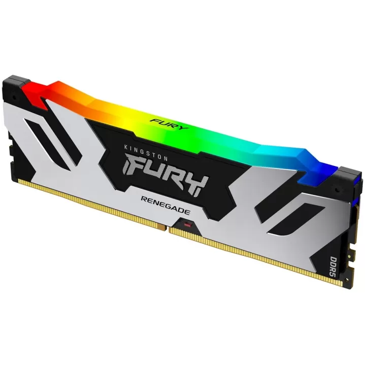 זיכרון לנייח DRAM Kingston FURY Renegade RGB DDR5 16GB 7200MHz CL38 KF572C38RSA-16 16GB DDR5 7200MHz צבע כסוף, שחור