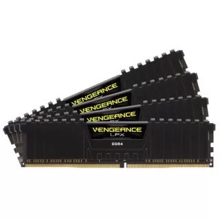זיכרון לנייח DRAM Corsair Vengeance LPX CMK32GX4M2A2400C16 KIT 32GB (2x16GB) DDR4 2400MHz 1.35V צבע שחור