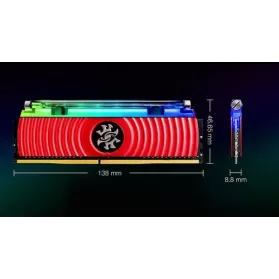 זיכרון לנייח DRAM Adata XPG SPECTRIX D80 AX4U413338G19-DR80 KIT 16GB (2x8GB) DDR4 4133MHz