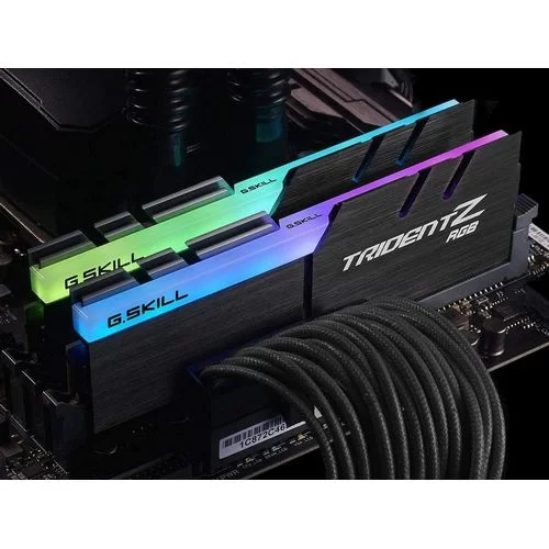 Оперативная память DRAM G.Skill Trident Z RGB F4-3200C14D-32GTZR KIT 32GB (2x16GB) DDR4 DIMM 3200MHz CL14 (14-14-34) OEM, без упаковки Цвет:чёрный
