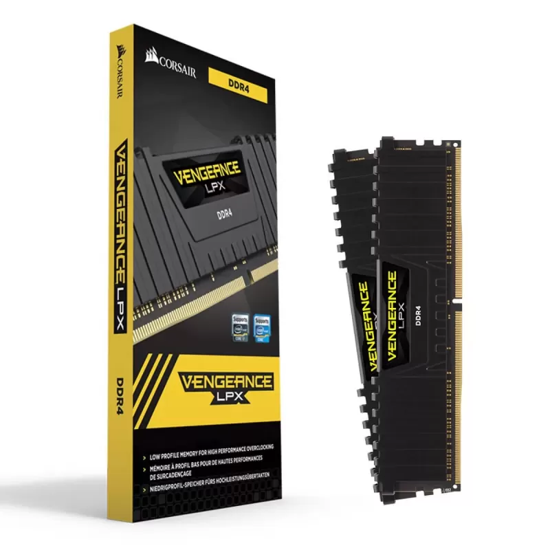 זיכרון לנייח DRAM Corsair VENGEANCE LPX CMK32GX4M2Z3600C18 KIT 32GB (2x16GB) DDR4 DIMM 3600MHz CL18 צבע שחור זיכרון לנייח DRAM Corsair VENGEANCE LPX CMK32GX4M2Z3600C18 KIT 32GB (2x16GB) DDR4 DIMM 3600MHz CL18 צבע שחור