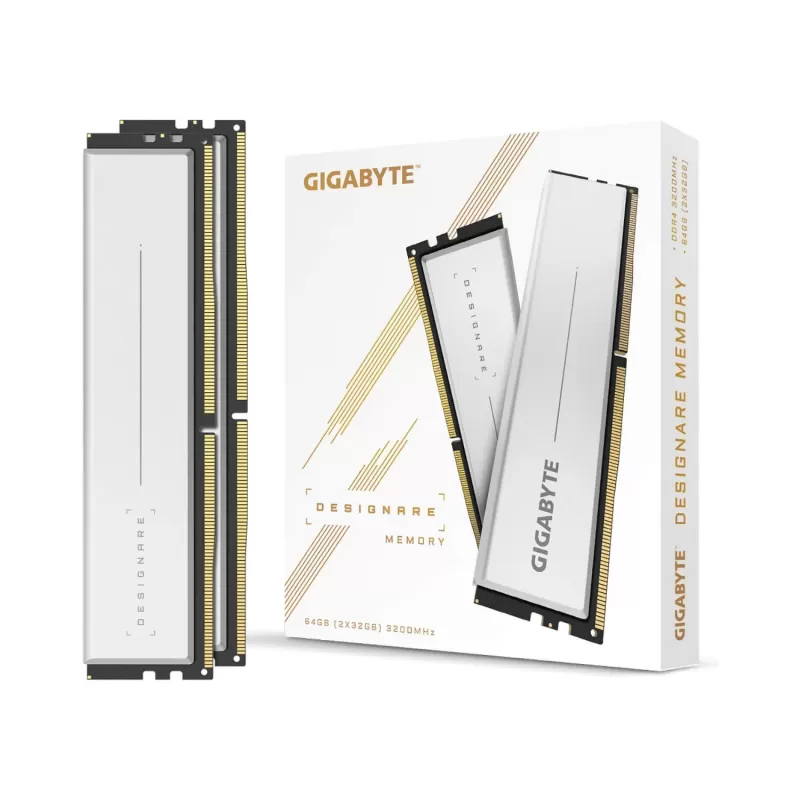 Desktop Memory DRAM Gigabyte DESIGNARE GP-DSG64G32 KIT 64GB (2X32GB) DDR4 DIMM 3200MHz 1‎9-19-19-43 for Intel 300s, 20-19-19-43 for AMD Ryzen