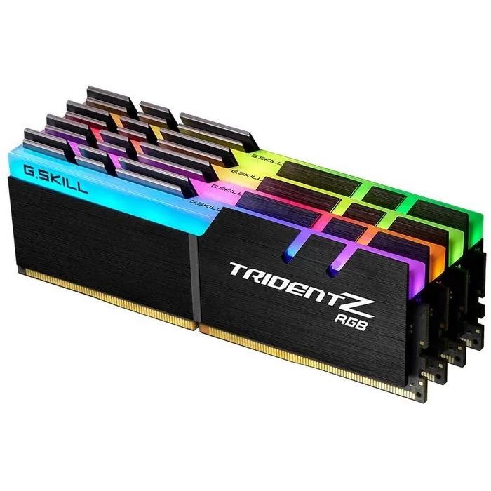 Desktop Memory DRAM G.Skill Trident Z RGB F4-4000C18Q-128GTZR KIT 128GB (4X32GB) DDR4 DIMM 4000MHz 18-22-22-42 1.2V OEM, no package Color:black Desktop Memory DRAM G.Skill Trident Z RGB F4-4000C18Q-128GTZR KIT 128GB (4X32GB) DDR4 DIMM 4000MHz 18-22-22-42 1.2V OEM, no package Color:black