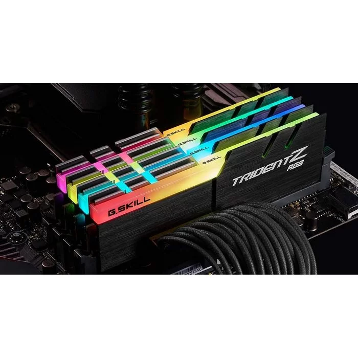 Desktop Memory DRAM G.Skill Trident Z RGB F4-4000C18Q-128GTZR KIT 128GB (4X32GB) DDR4 DIMM 4000MHz 18-22-22-42 1.2V OEM, no package Color:black Desktop Memory DRAM G.Skill Trident Z RGB F4-4000C18Q-128GTZR KIT 128GB (4X32GB) DDR4 DIMM 4000MHz 18-22-22-42 1.2V OEM, no package Color:black