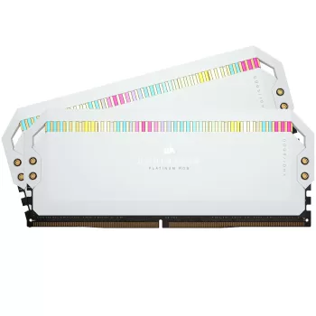 Desktop Memory DRAM Corsair DOMINATOR PLATINUM RGB CMT32GX5M2B5600C36W KIT 32GB (2x16GB) DDR5 DIMM 5600MHz C36 Color:white