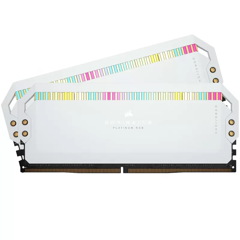זיכרון לנייח DRAM Corsair DOMINATOR PLATINUM RGB CMT32GX5M2B5600C36W KIT 32GB (2x16GB) DDR5 DIMM 5600MHz C36 צבע לבן