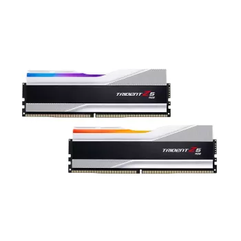זיכרון לנייח DRAM G.Skill Trident Z5 RGB F5-6000U3636E16GX2-TZ5RS KIT 32GB (2x16GB) DDR5 DIMM 6000MHz CL36-36-36-76 צבע כסוף