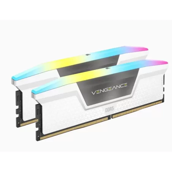 זיכרון לנייח DRAM Corsair VENGEANCE CMH32GX5M2B5600C36W KIT 32GB (2x16GB) DDR5 5600MHz CL36 1.25V צבע לבן