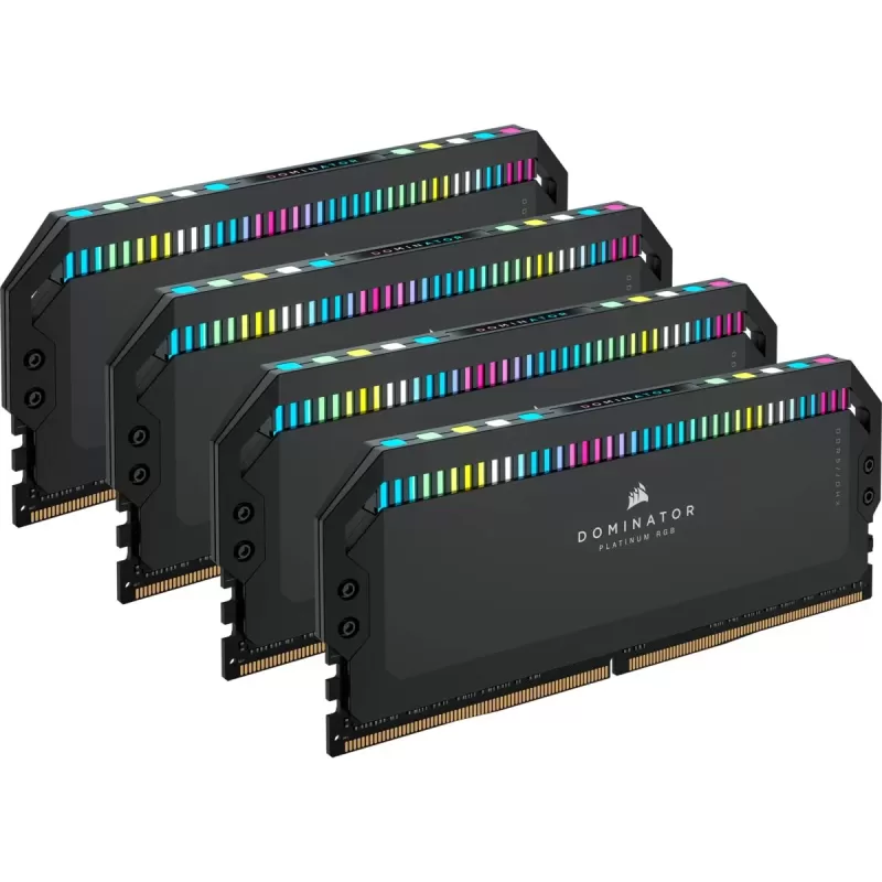 Оперативная память DRAM Corsair DOMINATOR PLATINUM RGB CMT64GX5M4B6400C32 KIT 64GB (4X16GB) DDR5 DIMM 6400MHz CL32 Цвет:чёрный Оперативная память DRAM Corsair DOMINATOR PLATINUM RGB CMT64GX5M4B6400C32 KIT 64GB (4X16GB) DDR5 DIMM 6400MHz CL32 Цвет:чёрный