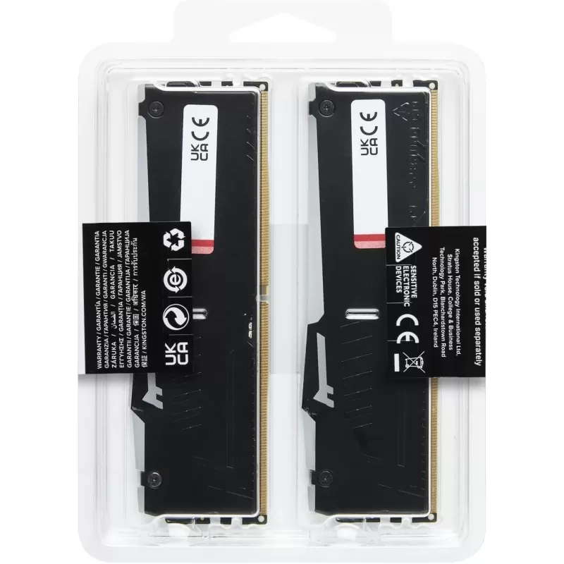 זיכרון לנייח DRAM Kingston Fury Beast RGB שחור KF560C30BBAK2-32 KIT 32GB (2x16GB) DDR5 DIMM 6000MHz CL30