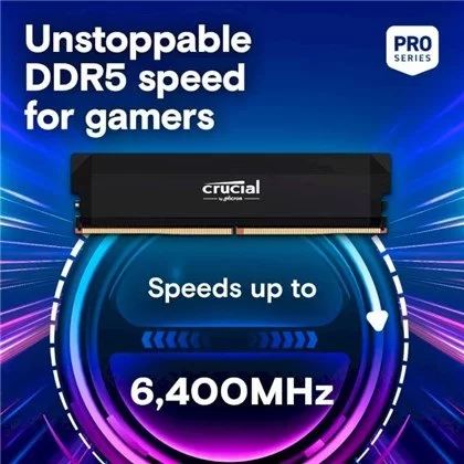 Desktop Memory DRAM Crucial CP16G64C38U5B 16GB DDR5 DIMM 6400MHz CL38 Color:black Desktop Memory DRAM Crucial CP16G64C38U5B 16GB DDR5 DIMM 6400MHz CL38 Color:black