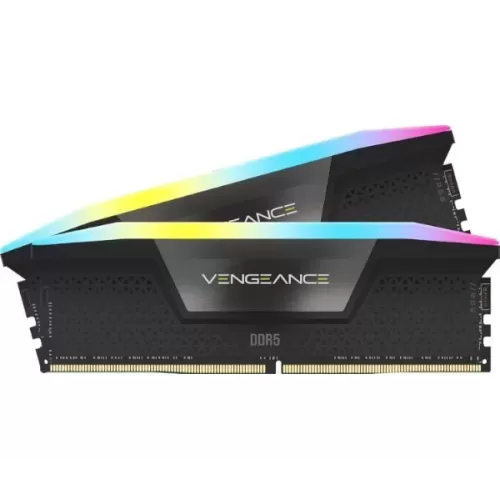 Оперативная память DRAM Corsair Vengeance RGB CMH64GX5M2B6400C42 KIT 64GB (2X32GB) DDR5 DIMM 6400MHz CL42 1.35V Цвет:чёрный