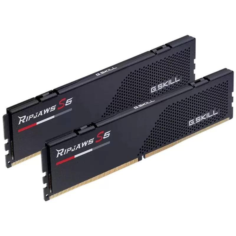 זיכרון לנייח DRAM G.Skill Ripjaws S5 5200J4040A32GX2-RS5K KIT 64GB (2X32GB) DDR5 DIMM 5200MHz CL40 Intel XMP 3.0 and AMD EXPO 1.1V צבע שחור