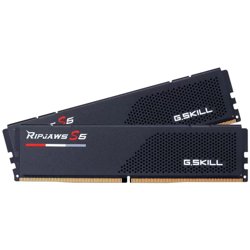 זיכרון לנייח DRAM G.Skill Ripjaws S5 5200J4040A32GX2-RS5K KIT 64GB (2X32GB) DDR5 DIMM 5200MHz CL40 Intel XMP 3.0 and AMD EXPO 1.1V צבע שחור