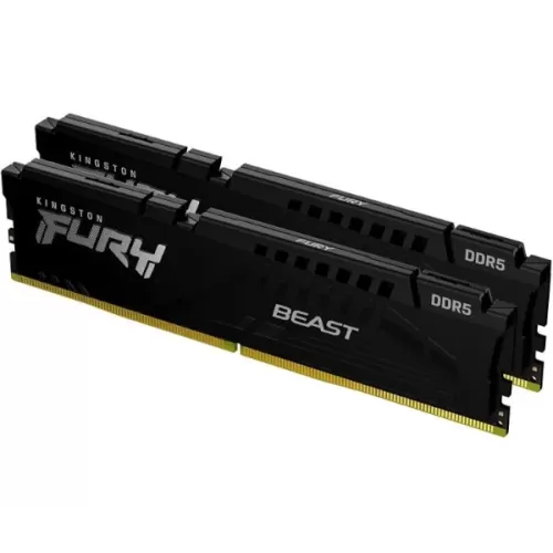 Memory Kingston Fury Beast KF560C30BBEK2-64 KIT 64GB 2X32 (Dual) DDR5 6000MHz 30 1.4V Color:black Memory Kingston Fury Beast KF560C30BBEK2-64 KIT 64GB 2X32 (Dual) DDR5 6000MHz 30 1.4V Color:black