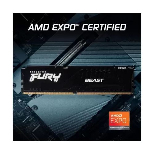 Memory Kingston Fury Beast KF560C30BBEK2-64 KIT 64GB 2X32 (Dual) DDR5 6000MHz 30 1.4V Color:black Memory Kingston Fury Beast KF560C30BBEK2-64 KIT 64GB 2X32 (Dual) DDR5 6000MHz 30 1.4V Color:black