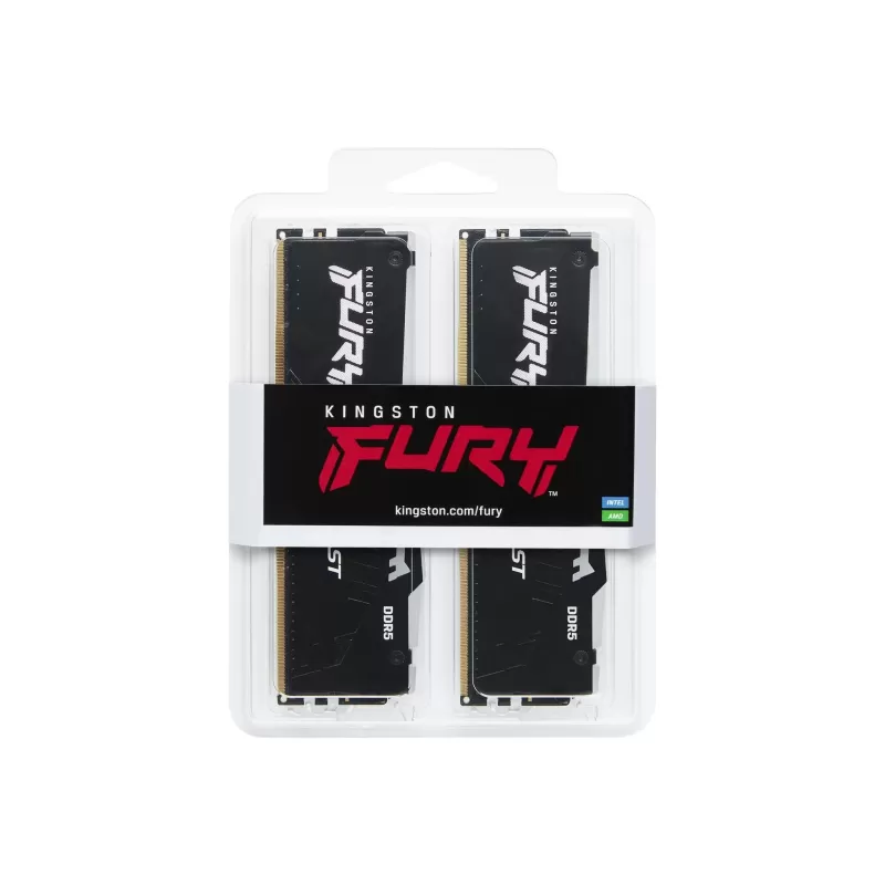 Memory Kingston Fury Beast KF560C30BBEK2-64 KIT 64GB 2X32 (Dual) DDR5 6000MHz 30 1.4V Color:black Memory Kingston Fury Beast KF560C30BBEK2-64 KIT 64GB 2X32 (Dual) DDR5 6000MHz 30 1.4V Color:black