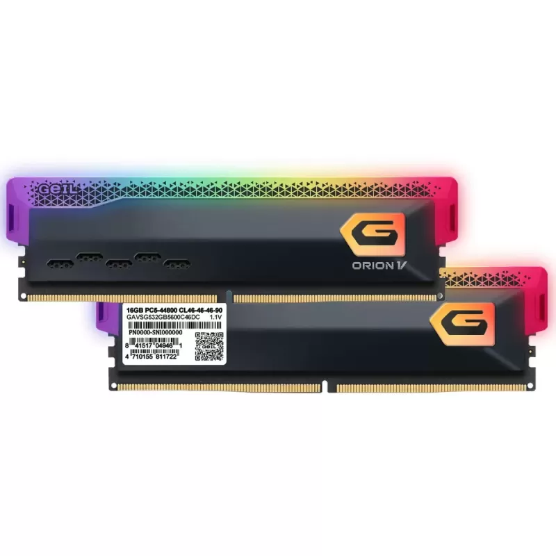 Оперативная память DRAM GEIL DDR5 32GB (2x16GB) 6000 CL36 ORION V RGB AMD Edition gray GAVSG532GB6000C36CDC 32GB DDR5 DIMM 6000MHz