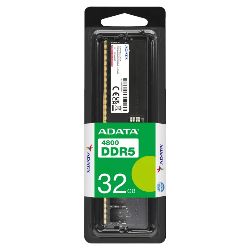 Оперативная память DRAM Adata Premier DDR5 U-DIMM 32GB 4800MHz AD5U480032G-S 32GB DDR5 4800MHz Цвет:чёрный Оперативная память DRAM Adata Premier DDR5 U-DIMM 32GB 4800MHz AD5U480032G-S 32GB DDR5 4800MHz Цвет:чёрный