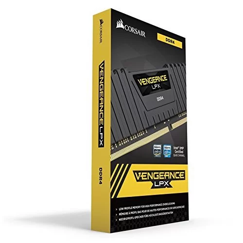 זיכרון לנייח DRAM Corsair Vengeance LPX CMK16GX4M2A2400C16 KIT 16GB (2X8GB) DDR4 2400MHz 1.2V צבע שחור
