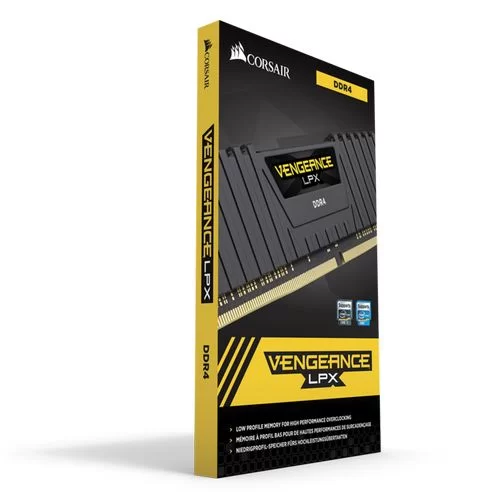 Desktop Memory DRAM Corsair VENGEANCE LPX CMK64GX4M2D3600C18 KIT 64GB (2X32GB) DDR4 DIMM 3600MHz CL18 Color:black