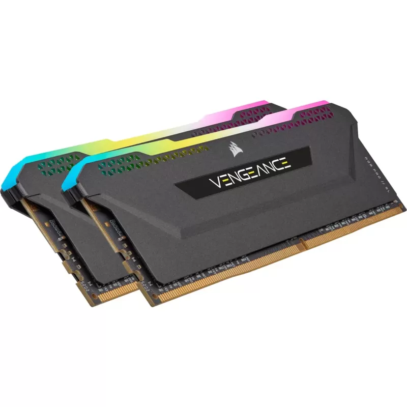 Оперативная память DRAM Corsair VENGEANCE RGB PRO SL CMH16GX4M2E3200C16 KIT 16GB (2X8GB) DDR4 DIMM 3200MHz CL16 Цвет:чёрный