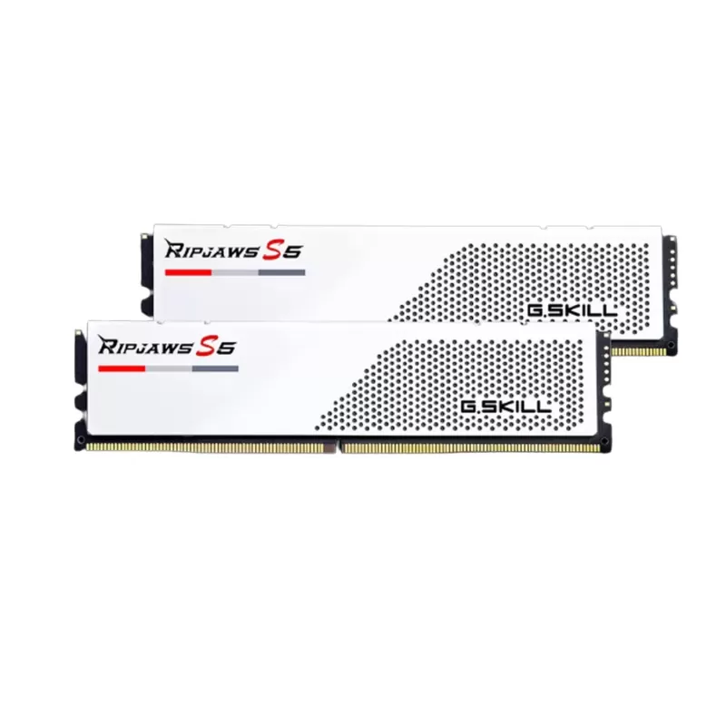 Desktop Memory DRAM G.Skill Ripjaws S5 F5-5200J3636C16GX2-RS KIT 32GB (2x16GB) DDR5 DIMM 5200MHz CL36 OEM, without original packaging Color:white Desktop Memory DRAM G.Skill Ripjaws S5 F5-5200J3636C16GX2-RS KIT 32GB (2x16GB) DDR5 DIMM 5200MHz CL36 OEM, without original packaging Color:white
