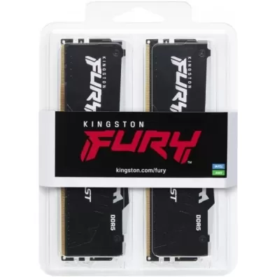 Оперативная память DRAM Kingston Fury Beast RGB KF552C40BBAK2-16 KIT 16GB (2X8GB) DDR5 5200MHz CL40 Цвет:чёрный