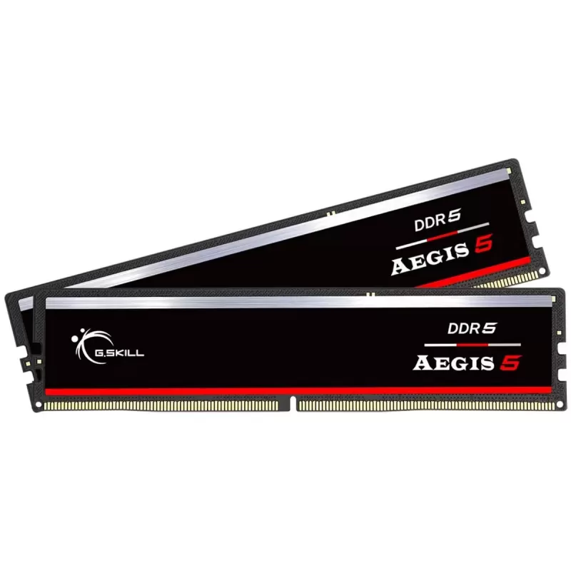 זיכרון לנייח DRAM G.Skill Aegis 5 5200J4040A32GX2-IS KIT 64GB (2X32GB) DDR5 DIMM 5200MHz C40 EXPO/XMP 3.0 1.10V צבע שחור