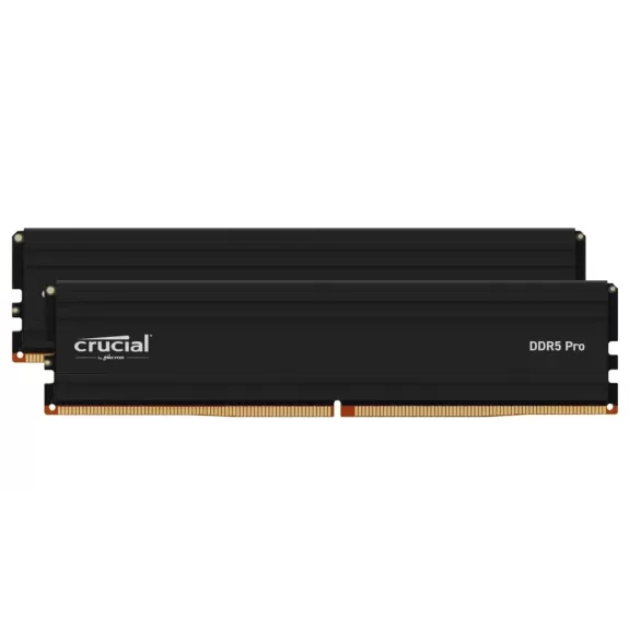 Desktop Memory DRAM Crucial Pro CP2K48G56C46U5 KIT 96GB (2x48GB) DDR5 DIMM 5600MHz CL46 Intel XMP 3.0 and AMD EXPO 1.1V Color:black