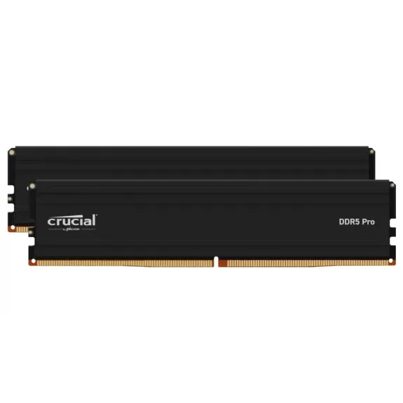Desktop Memory DRAM Crucial Pro CP2K48G56C46U5 KIT 96GB (2x48GB) DDR5 DIMM 5600MHz CL46 Intel XMP 3.0 and AMD EXPO 1.1V Color:black