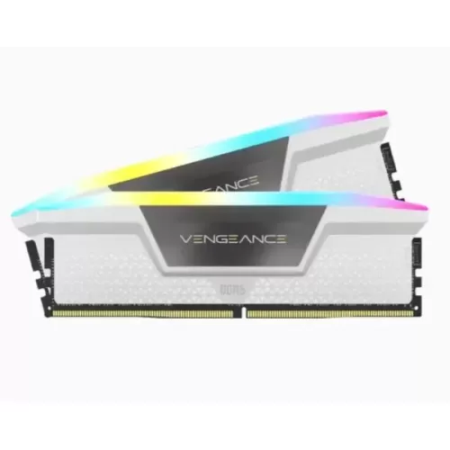 זיכרון לנייח DRAM Corsair Vengeance RGB DDR5 32GB (2x16) 6000MHz C38 לבן CMH32GX5M2D6000Z38W 32GB DDR5 DIMM 6000MHz