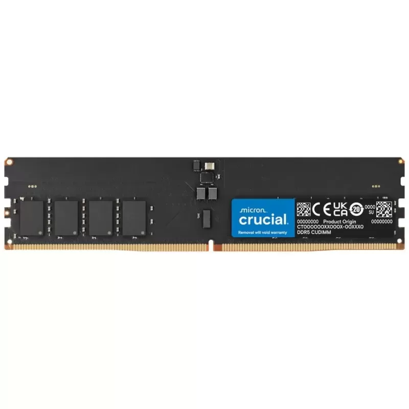זיכרון לנייח DRAM Crucial DDR5 64GB 6400 CUDIMM CL52 CT64G64C52CU5 64GB DDR5 DIMM 6400MHz