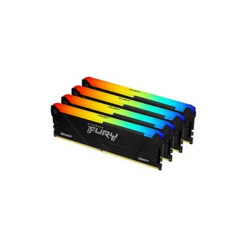 Оперативная память DRAM Kingston FURY Beast RGB DDR4 64GB Kit (4x16) 3200MHz CL16 black KF432C16BB2AK4/64 64GB DDR4 3200MHz