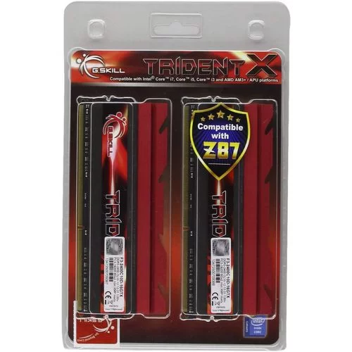 Desktop Memory DRAM G.Skill TridentX F3-2400C10D-16GTX KIT 16GB (2X8GB) DDR3 2400MHz 10-12-12-31 OEM, no package