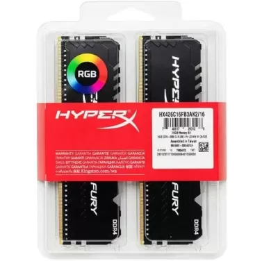 Desktop Memory DRAM Kingston HyperX Fury HX426C16FB3AK2/16 KIT 16GB (2X8GB) DDR4 DIMM 2666MHz