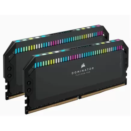 זיכרון לנייח DRAM Corsair DOMINATOR PLATINUM RGB CMT64GX5M2B5200C40 KIT 64GB (2X32GB) DDR5 DIMM 5200MHz C40 צבע שחור