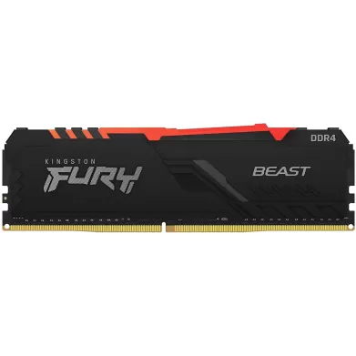 Оперативная память DRAM Kingston Fury Beast RGB KF436C17BBA/8 8GB DDR4 DIMM 3600MHz CL17 Цвет:чёрный Оперативная память DRAM Kingston Fury Beast RGB KF436C17BBA/8 8GB DDR4 DIMM 3600MHz CL17 Цвет:чёрный