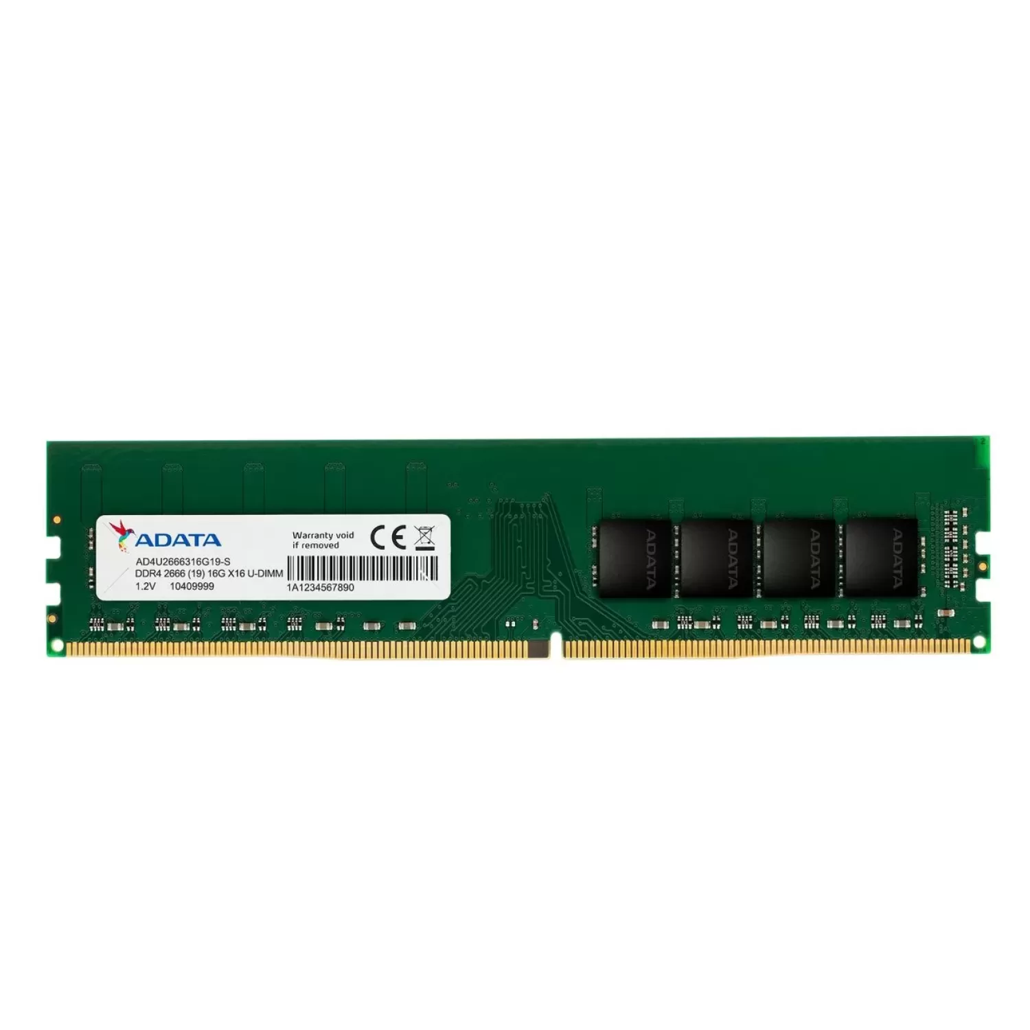 Оперативная память DRAM Adata Premier AD4U266616G19-SGN 16GB DDR4 DIMM 2666MHz Цвет:зеленый