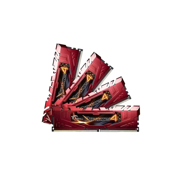 Desktop Memory DRAM G.Skill Ripjaws 4 F4-2400C15Q-16GRR KIT 16GB (4X4GB) DDR4 DIMM 2400MHz CL15-15-15-35 Color:red