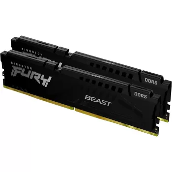 זיכרון לנייח DRAM Kingston FURY Beast KF548C38BBK2-64 KIT 64GB (2X32GB) DDR5 4800MHz CL38 1.1V צבע שחור